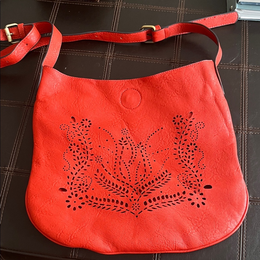 Joy Susan Vibrant burnt orange Crossbody Bag